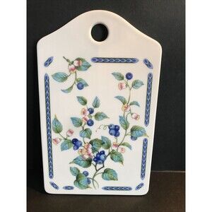 Macy's Federated Department Stores Blueberry Ceramic Cheese Board Trivet